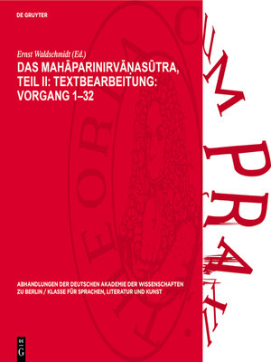 cover image of Das Mahāparinirvāṇasūtra, Teil II
